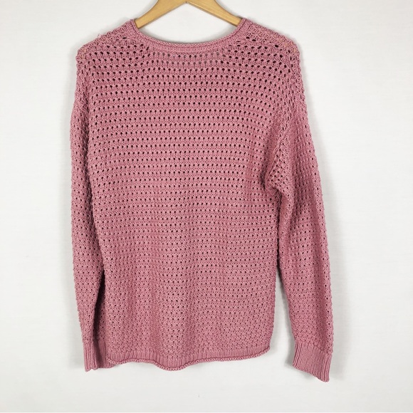 Madewell Austen Chunky Knit Pullover Sweater | Dusty Pink | Size Medium - Picture 6 of 7